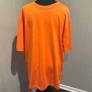 Left Coast Tee 100% Pima cotton orange crewneck short sleeve tee. Large.